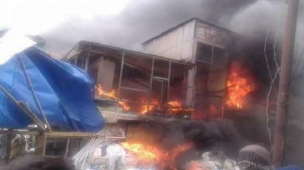 آتش‌ سوزی در بازار بزازی غزنی 