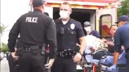 کتک زدن یک مصدوم توسط پلیس آمریکا