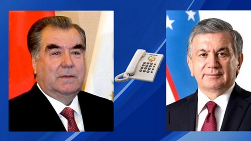 رایزنی تلفنی «رحمان» و «میرضیایف» رؤسای جمهور تاجیکستان و ازبکستان
