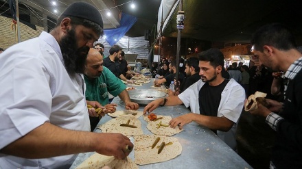 Mawkibs serving the Arba'een pilgrims in the holy city of Najaf