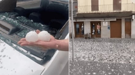 Spagna,  eccezionale grandinata con un morto e 30 feriti