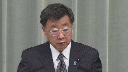 松野官房長官、日韓首脳懇談での「未来志向」について「総合的判断」