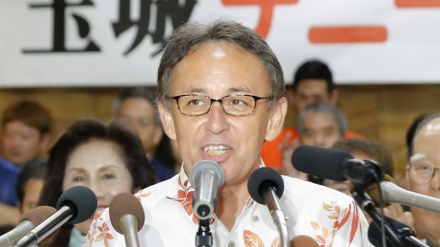 玉城知事、沖縄担当相に辺野古移設反対を伝達