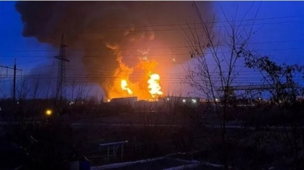 یک تانکر نفت در هلمند آتش گرفت