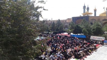  تجمع اعتراضی حوزویان قم در محکومیت اغتشاشات اخیر در برخی از شهرهای ایران 