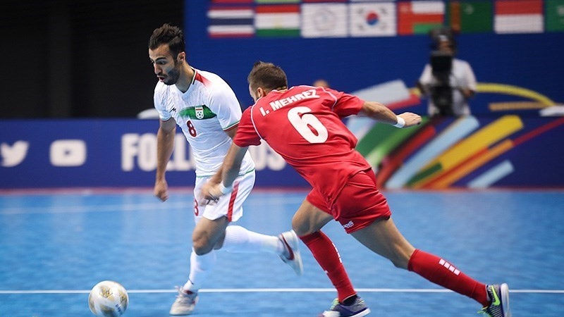 Timnas Futsal Iran melawan Timnas Futsal Lebanon di Kuwait, Minggu (2/10/2022).