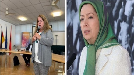 Takimi i kryetares së grupit terrorist MEK me ambasadorin e regjimit sionist në Shqipëri