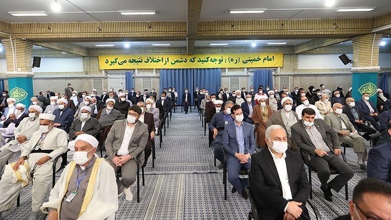 Rahbar dan peserta Konferensi Internasional Persatuan Islam ke-36, Jumat (14/10/2022).