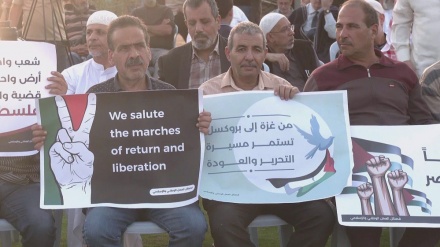 Gazans hold rally in support of people in al-Quds and occupied West Bank