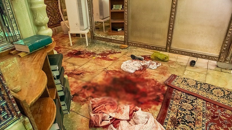Ruangan Haram Suci Shahcheragh, Shiraz setelah serangan teroris, Rabu (26/10/2022).