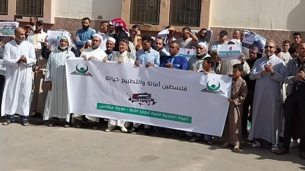 Marocchini in piazza a sostegno di al-Aqsa