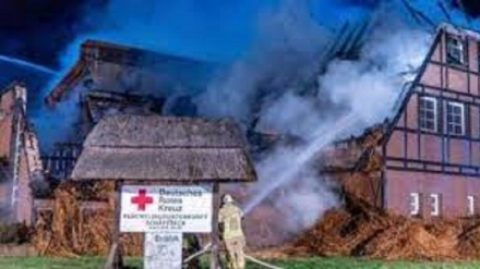 Incendio in un centro per rifugiati ucraini