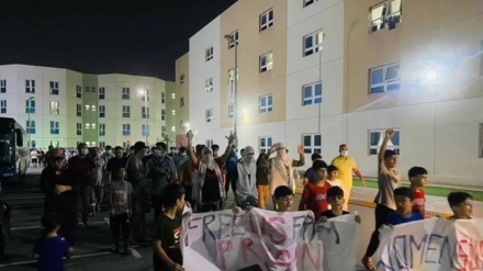 پناهجویان افغان در ابوظبی باز هم تظاهرات کردند
