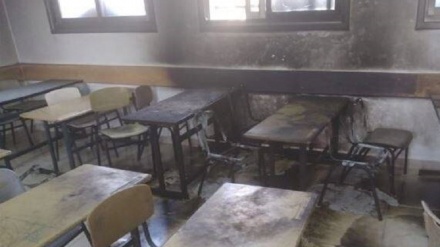 シオニストが、パレスチナ人学校に放火