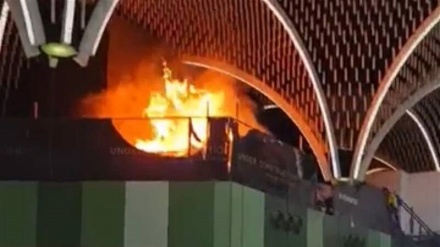 آتش سوزی در فرودگاه بغداد 