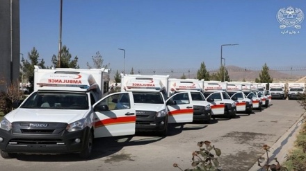 ۱۲۵ آمبولانس جدید به وزارت صحت عامه طالبان تحویل داده شد
