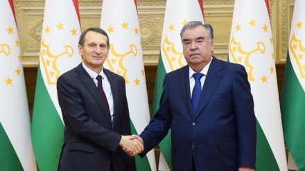 دیدار رئیس جمهور تاجیکستان با مدیر سرویس اطلاعات خارجی روسیه