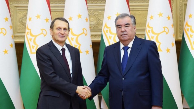 دیدار رئیس جمهور تاجیکستان با مدیر سرویس اطلاعات خارجی روسیه
