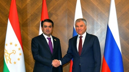 دیدار رئیس مجلس ملی تاجیکستان با  رئیس دومای دولتی روسیه