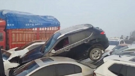  تصادف زنجیره ای 200 خودرو در چین