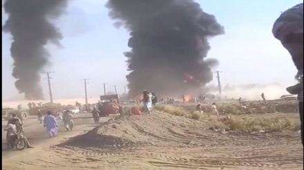 نشت بنزین، علت حادثه آتش‌سوزی در مرز ایران و افغانستان