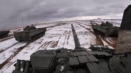 Russian troops take part in tactical drills in Belarus