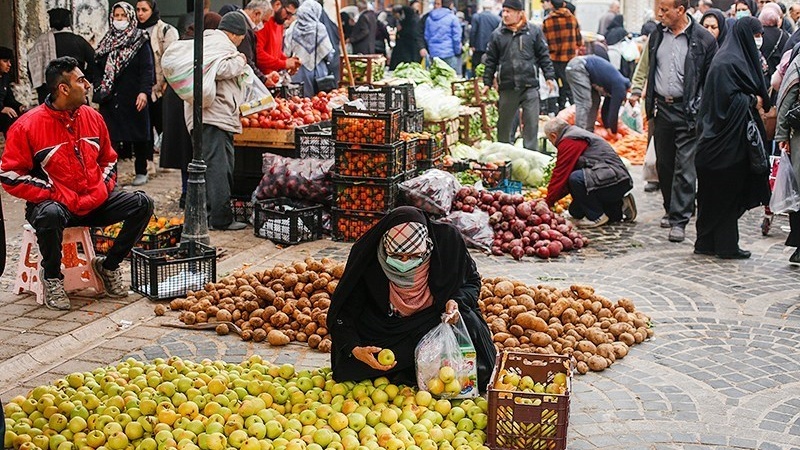 Pasar Iran menjelang Shab-e Yalda (malam Yalda), Rabu (21/12/2022).