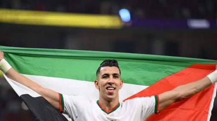  جام جهانی 2022؛ جشن صعود مغربی‌ها با پرچم فلسطین