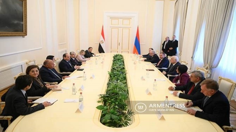  Հայաստանի եւ Եգիպտոսի նախագահները հանդես են գալիս հայտարարությամբ