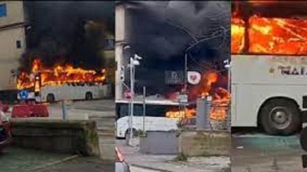 Italia. Calcio, in fiamme il bus dei tifosi ospiti