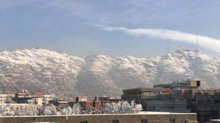 بارش برف در کابل 