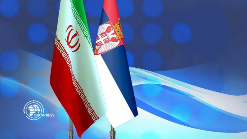 Bendera Republik Islam Iran dan Serbia