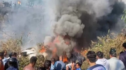 سقوط هواپیمای مسافربری نپال با 72 سرنشین 