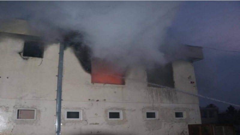 آتش سوزی در ساختمان فرماندهی امنیه ولسوالی دهدادی بلخ