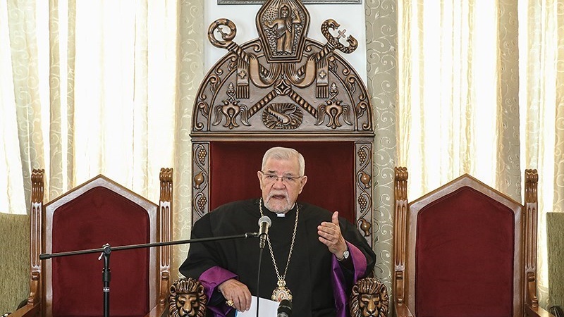 Uskup Agung Armenia di Tehran Sebouh Sarkissian.