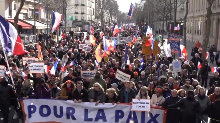 Thousands rally in France, Germany against US-led NATO's involvement in Ukraine war