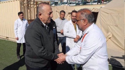 Turkish FM thanks Iranian govt., nation for quake aid 