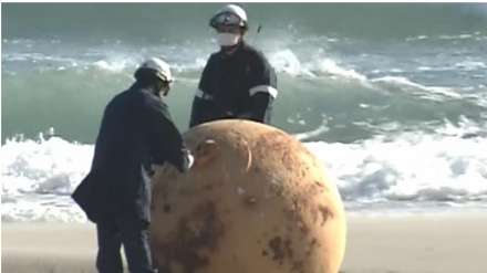 Giappone. Una misteriosa sfera metallica compare sulla spiaggia