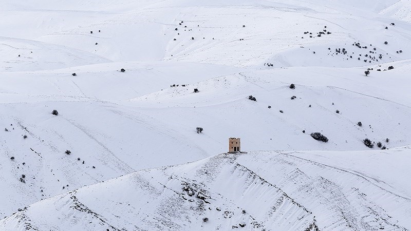 Salju di Urmia, Minggu (19/2/2023).