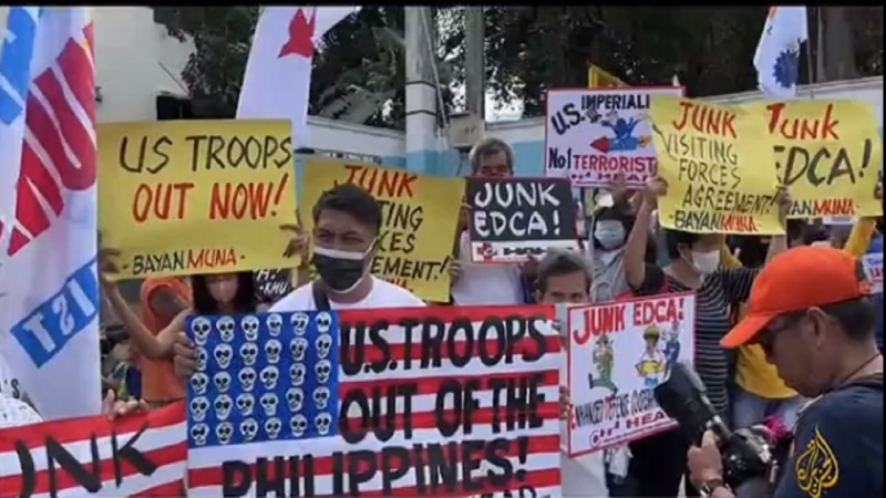 菲律宾首都马尼拉发生反美示威