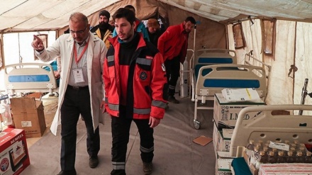 Iranian Army sets up makeshift hospital in Turkey