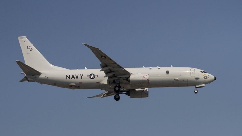 米海軍の哨戒機が台湾海峡上空を飛行