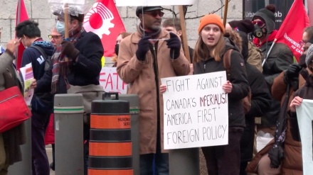 Canada, raduno davanti all'ambasciata Usa contro la visita di Biden 