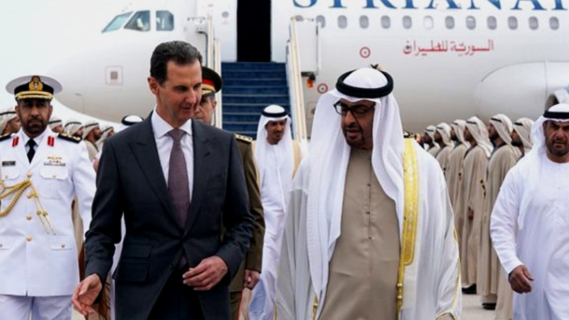 دیدار بشار اسد با رئیس امارات