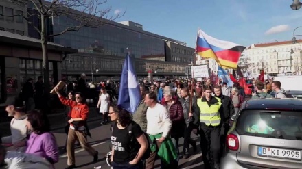 German protesters march against military support, arms deliveries to Ukraine