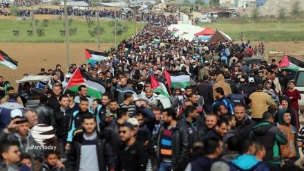 راهپیمایی گسترده فلسطینیان به مناسبت روز زمین