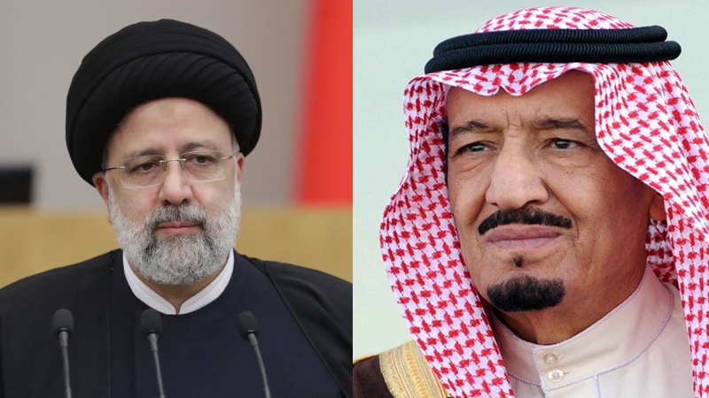 ライースィー・イラン大統領とサウジアラビアのサルマン国王