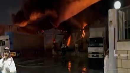 (VIDEO) Incendio nella città industriale di Dammam