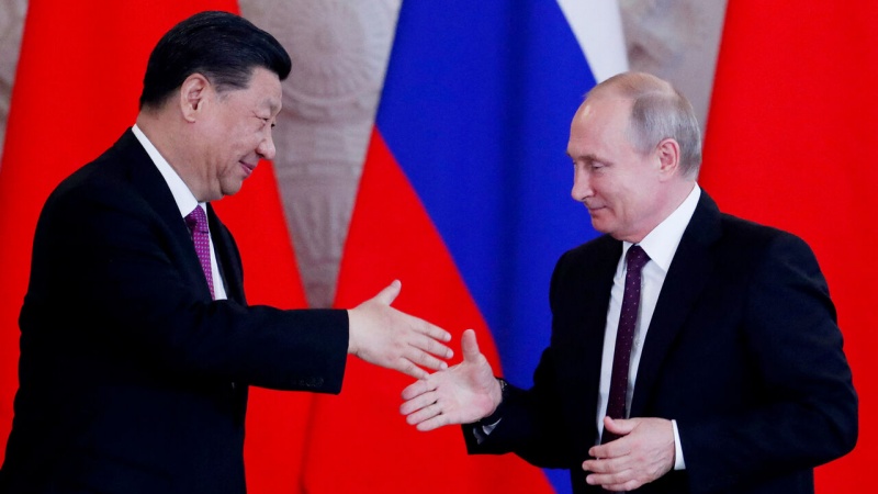 中国の習近平国家主席とウラジーミル・プーチン大統領