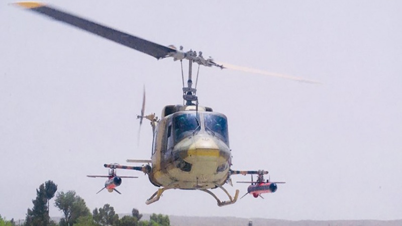 rudal Heidar dipasang di helikopter